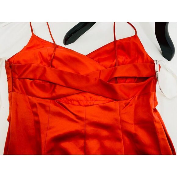 David’s Bridal Women’s Bridesmaids Dress Redish-Orange Full Length Size 16 - Picture 10 of 10